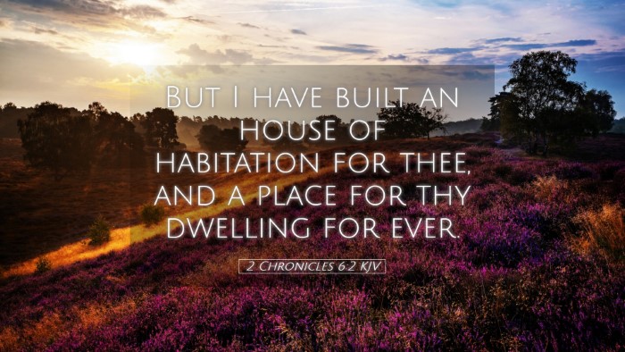 Picture 05 - 2 Chronicles 6:2 KJV Desktop Wallpaper - But I have built an house of habitation for thee, - Desktop Bible Verse Wallpaper