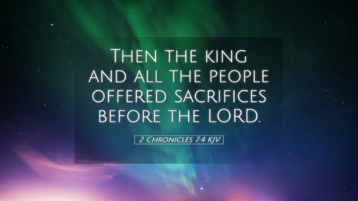 Picture 05 - 2 Chronicles 7:4 KJV Desktop Wallpaper - Then the king and all the people offered - Desktop Bible Verse Wallpaper