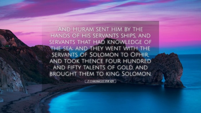 Picture 05 - 2 Chronicles 8:18 KJV Desktop Wallpaper - And Huram sent him by the hands of his servants - Desktop Bible Verse Wallpaper