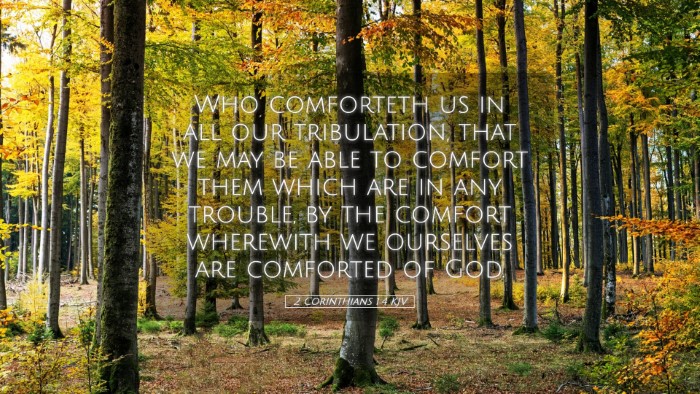 Picture 05 - 2 Corinthians 1:4 KJV Desktop Wallpaper - Who comforteth us in all our tribulation, that we - Desktop Bible Verse Wallpaper