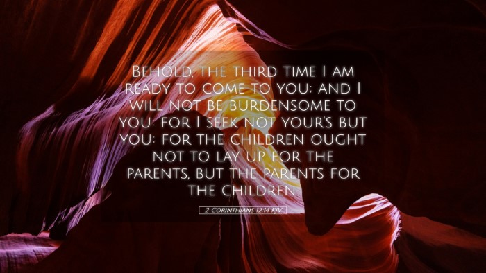 Picture 05 - 2 Corinthians 12:14 KJV Desktop Wallpaper - Behold, the third time I am ready to come to you; - Desktop Bible Verse Wallpaper