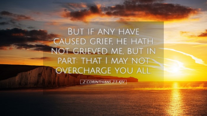 Picture 05 - 2 Corinthians 2:5 KJV Desktop Wallpaper - But if any have caused grief, he hath not grieved - Desktop Bible Verse Wallpaper