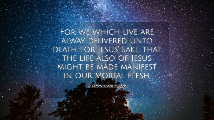 Picture 05 - 2 Corinthians 4:11 KJV Desktop Wallpaper - For we which live are alway delivered unto death - Desktop Bible Verse Wallpaper