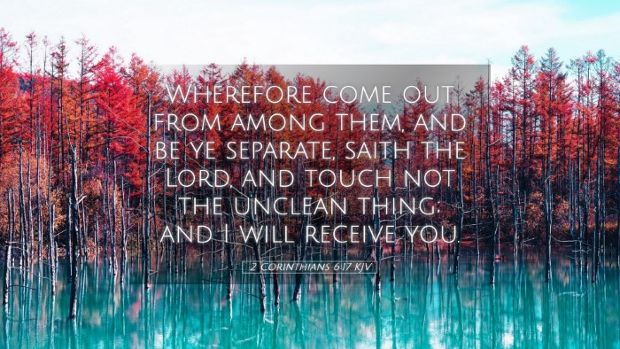 Picture 05 - 2 Corinthians 6:17 KJV Desktop Wallpaper - Wherefore come out from among them, and be ye - Desktop Bible Verse Wallpaper