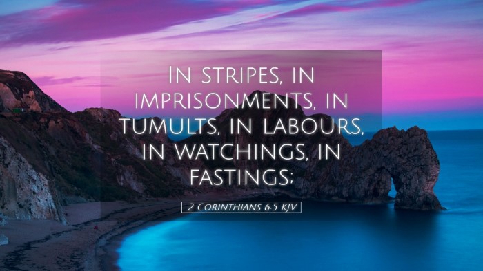 Picture 05 - 2 Corinthians 6:5 KJV Desktop Wallpaper - In stripes, in imprisonments, in tumults, in - Desktop Bible Verse Wallpaper