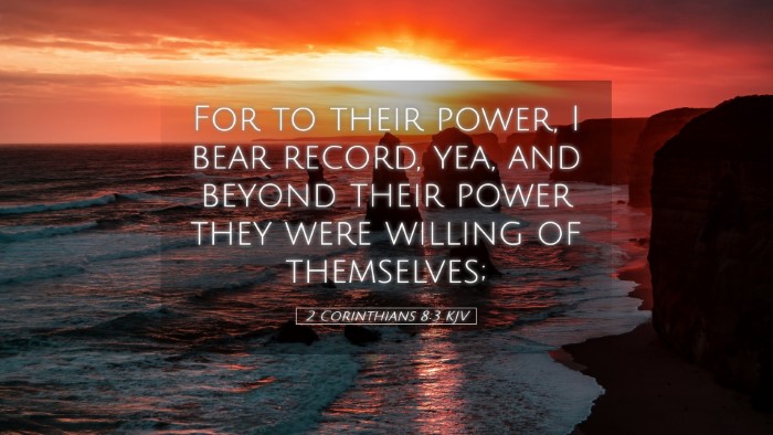Picture 05 - 2 Corinthians 8:3 KJV Desktop Wallpaper - For to their power, I bear record, yea, and - Desktop Bible Verse Wallpaper