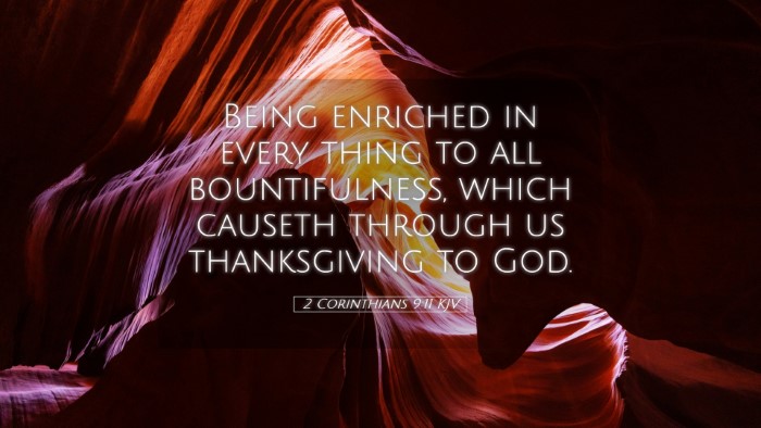 Picture 05 - 2 Corinthians 9:11 KJV Desktop Wallpaper - Being enriched in every thing to all - Desktop Bible Verse Wallpaper