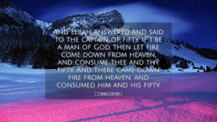 Picture 05 - 2 Kings 1:10 KJV Desktop Wallpaper - And Elijah answered and said to the captain of - Desktop Bible Verse Wallpaper