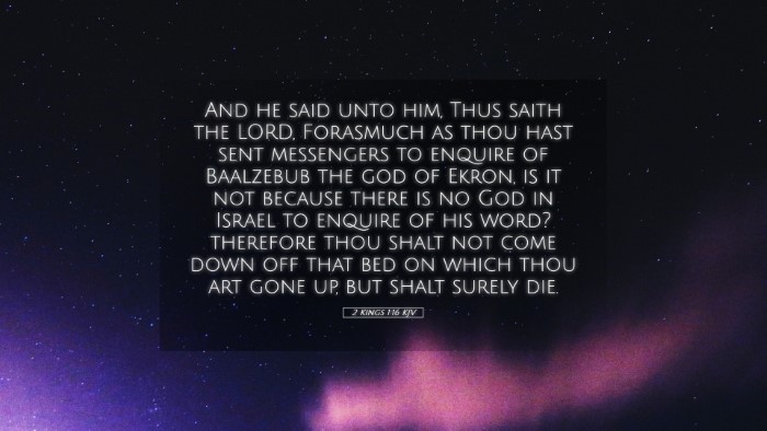 Picture 05 - 2 Kings 1:16 KJV Desktop Wallpaper - And he said unto him, Thus saith the LORD, - Desktop Bible Verse Wallpaper