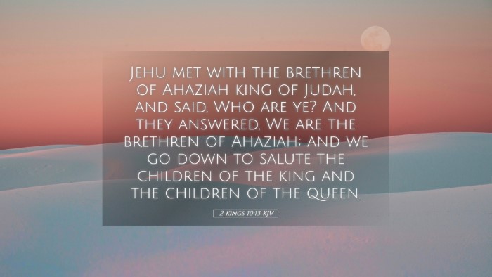 Picture 05 - 2 Kings 10:13 KJV Desktop Wallpaper - Jehu met with the brethren of Ahaziah king of - Desktop Bible Verse Wallpaper