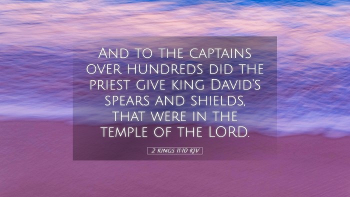 Picture 05 - 2 Kings 11:10 KJV Desktop Wallpaper - And to the captains over hundreds did the priest - Desktop Bible Verse Wallpaper