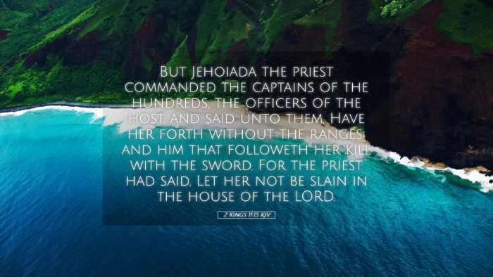 Picture 05 - 2 Kings 11:15 KJV Desktop Wallpaper - But Jehoiada the priest commanded the captains of - Desktop Bible Verse Wallpaper