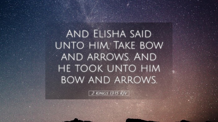 Picture 05 - 2 Kings 13:15 KJV Desktop Wallpaper - And Elisha said unto him, Take bow and arrows. - Desktop Bible Verse Wallpaper