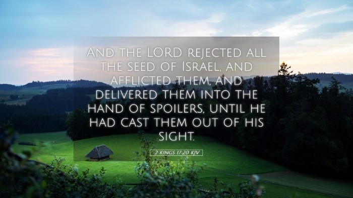 Picture 05 - 2 Kings 17:20 KJV Desktop Wallpaper - And the LORD rejected all the seed of Israel, and - Desktop Bible Verse Wallpaper