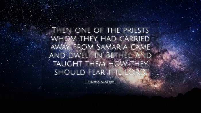 Picture 05 - 2 Kings 17:28 KJV Desktop Wallpaper - Then one of the priests whom they had carried - Desktop Bible Verse Wallpaper