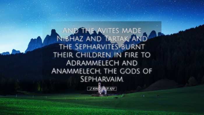Picture 05 - 2 Kings 17:31 KJV Desktop Wallpaper - And the Avites made Nibhaz and Tartak, and the - Desktop Bible Verse Wallpaper