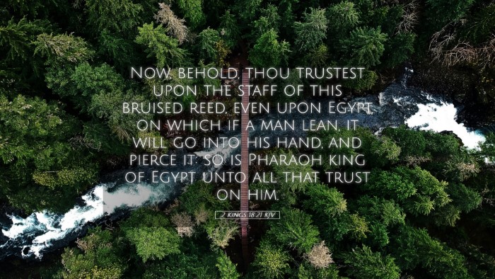 Picture 05 - 2 Kings 18:21 KJV Desktop Wallpaper - Now, behold, thou trustest upon the staff of this - Desktop Bible Verse Wallpaper