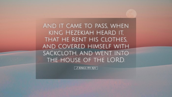 Picture 05 - 2 Kings 19:1 KJV Desktop Wallpaper - And it came to pass, when king Hezekiah heard it, - Desktop Bible Verse Wallpaper