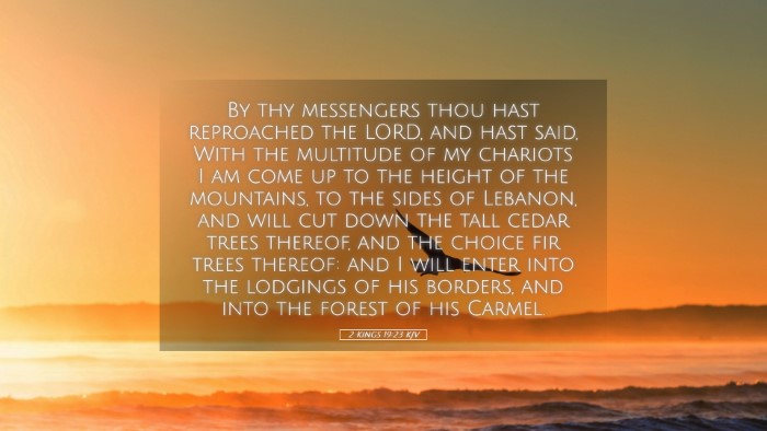 Picture 05 - 2 Kings 19:23 KJV Desktop Wallpaper - By thy messengers thou hast reproached the LORD, - Desktop Bible Verse Wallpaper