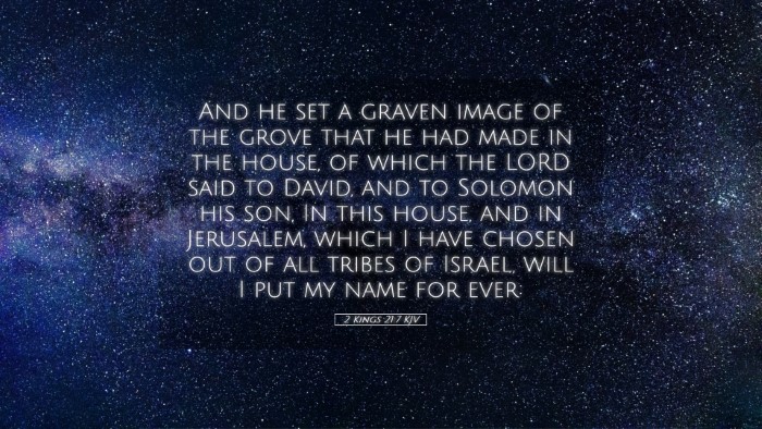 Picture 05 - 2 Kings 21:7 KJV Desktop Wallpaper - And he set a graven image of the grove that he - Desktop Bible Verse Wallpaper