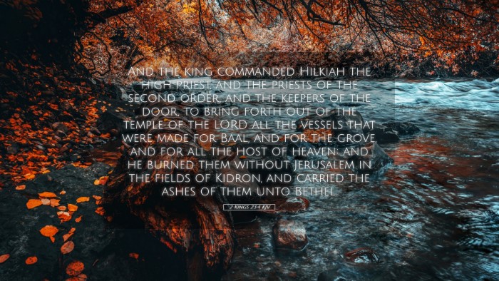 Picture 05 - 2 Kings 23:4 KJV Desktop Wallpaper - And the king commanded Hilkiah the high priest, - Desktop Bible Verse Wallpaper