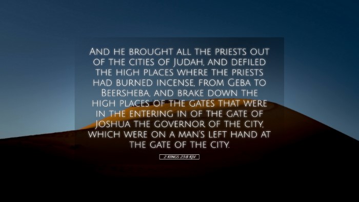 Picture 05 - 2 Kings 23:8 KJV Desktop Wallpaper - And he brought all the priests out of the cities - Desktop Bible Verse Wallpaper
