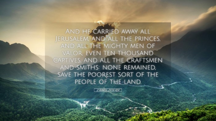 Picture 05 - 2 Kings 24:14 KJV Desktop Wallpaper - And he carried away all Jerusalem, and all the - Desktop Bible Verse Wallpaper