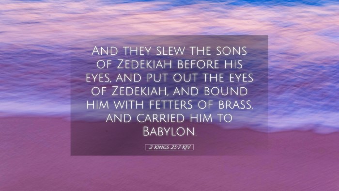 Picture 05 - 2 Kings 25:7 KJV Desktop Wallpaper - And they slew the sons of Zedekiah before his - Desktop Bible Verse Wallpaper