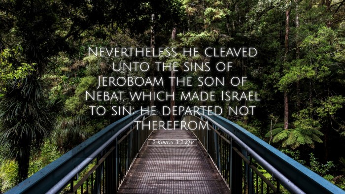 Picture 05 - 2 Kings 3:3 KJV Desktop Wallpaper - Nevertheless he cleaved unto the sins of Jeroboam - Desktop Bible Verse Wallpaper