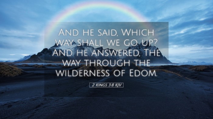 Picture 05 - 2 Kings 3:8 KJV Desktop Wallpaper - And he said, Which way shall we go up? And he - Desktop Bible Verse Wallpaper