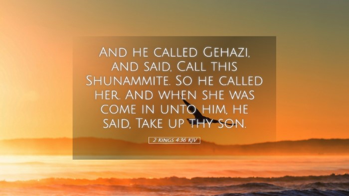Picture 05 - 2 Kings 4:36 KJV Desktop Wallpaper - And he called Gehazi, and said, Call this - Desktop Bible Verse Wallpaper