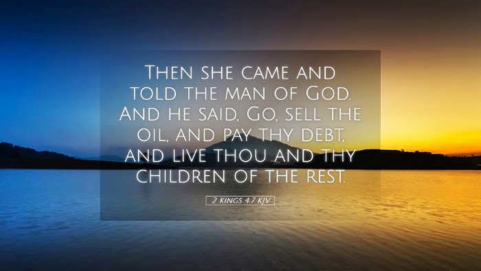 Picture 05 - 2 Kings 4:7 KJV Desktop Wallpaper - Then she came and told the man of God. And he - Desktop Bible Verse Wallpaper