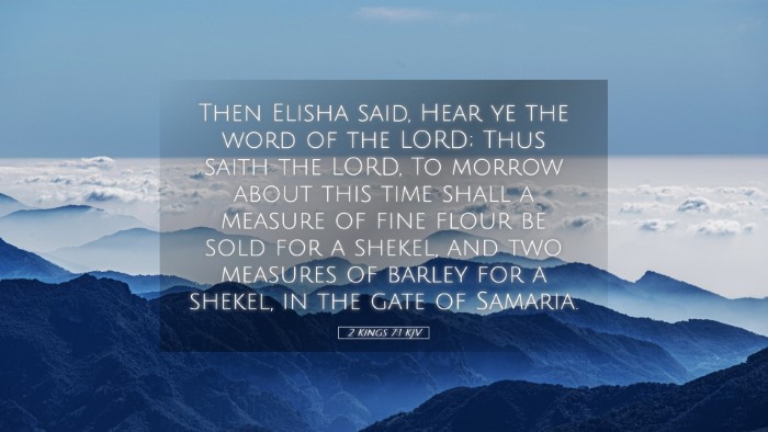 Picture 05 - 2 Kings 7:1 KJV Desktop Wallpaper - Then Elisha said, Hear ye the word of the LORD; - Desktop Bible Verse Wallpaper