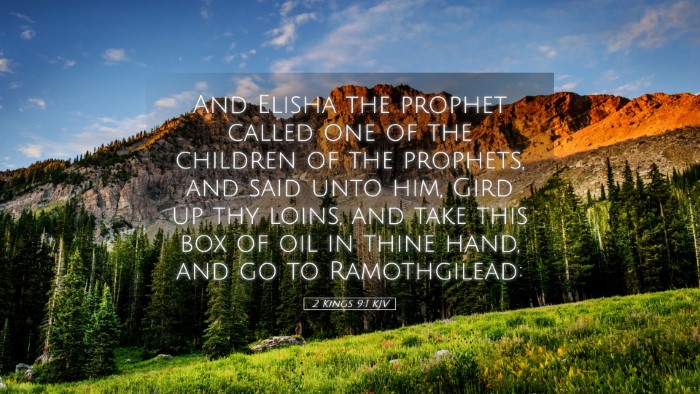 Picture 05 - 2 Kings 9:1 KJV Desktop Wallpaper - And Elisha the prophet called one of the children - Desktop Bible Verse Wallpaper