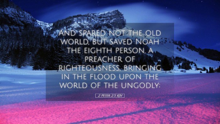 Picture 05 - 2 Peter 2:5 KJV Desktop Wallpaper - And spared not the old world, but saved Noah the - Desktop Bible Verse Wallpaper