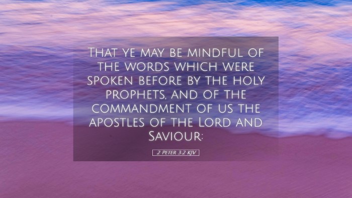 Picture 05 - 2 Peter 3:2 KJV Desktop Wallpaper - That ye may be mindful of the words which were - Desktop Bible Verse Wallpaper