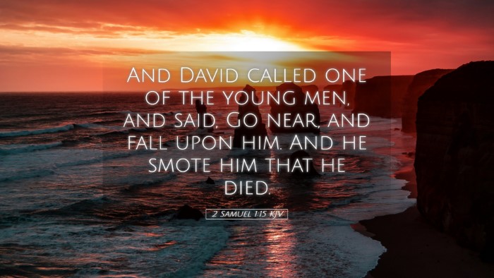 Picture 05 - 2 Samuel 1:15 KJV Desktop Wallpaper - And David called one of the young men, and said, - Desktop Bible Verse Wallpaper