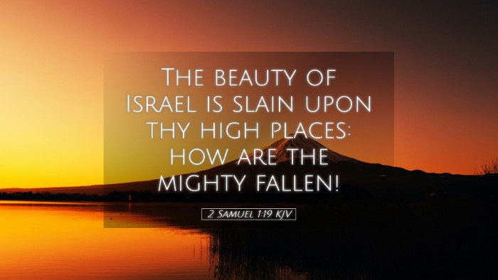 Picture 05 - 2 Samuel 1:19 KJV Desktop Wallpaper - The beauty of Israel is slain upon thy high - Desktop Bible Verse Wallpaper