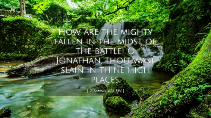 Picture 05 - 2 Samuel 1:25 KJV Desktop Wallpaper - How are the mighty fallen in the midst of the - Desktop Bible Verse Wallpaper