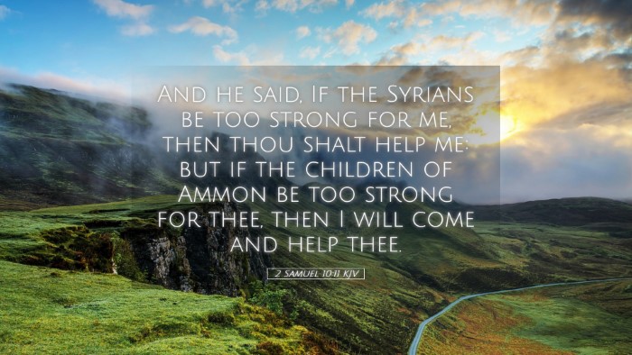 Picture 05 - 2 Samuel 10:11 KJV Desktop Wallpaper - And he said, If the Syrians be too strong for me, - Desktop Bible Verse Wallpaper