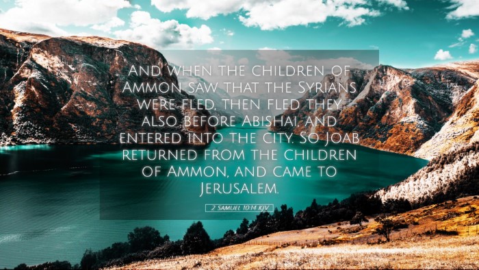 Picture 05 - 2 Samuel 10:14 KJV Desktop Wallpaper - And when the children of Ammon saw that the - Desktop Bible Verse Wallpaper