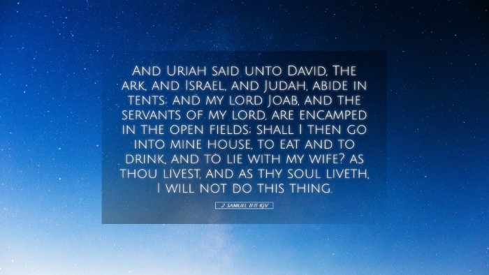 Picture 05 - 2 Samuel 11:11 KJV Desktop Wallpaper - And Uriah said unto David, The ark, and Israel, - Desktop Bible Verse Wallpaper