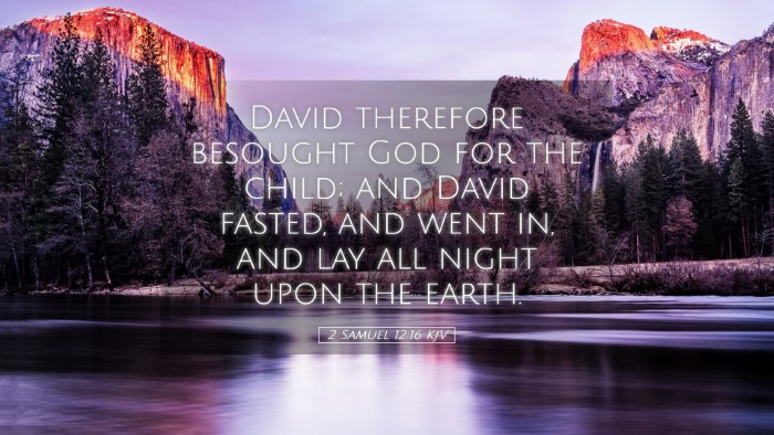Picture 05 - 2 Samuel 12:16 KJV Desktop Wallpaper - David therefore besought God for the child; and - Desktop Bible Verse Wallpaper