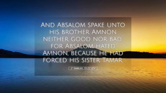 Picture 05 - 2 Samuel 13:22 KJV Desktop Wallpaper - And Absalom spake unto his brother Amnon neither - Desktop Bible Verse Wallpaper
