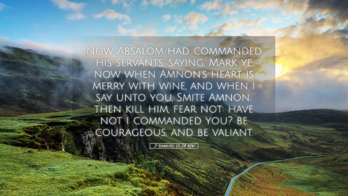 Picture 05 - 2 Samuel 13:28 KJV Desktop Wallpaper - Now Absalom had commanded his servants, saying, - Desktop Bible Verse Wallpaper