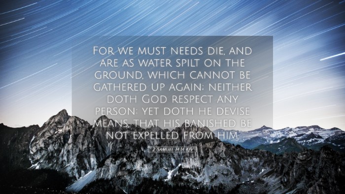 Picture 05 - 2 Samuel 14:14 KJV Desktop Wallpaper - For we must needs die, and are as water spilt on - Desktop Bible Verse Wallpaper