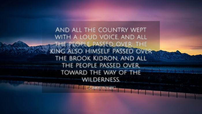 Picture 05 - 2 Samuel 15:23 KJV Desktop Wallpaper - And all the country wept with a loud voice, and - Desktop Bible Verse Wallpaper