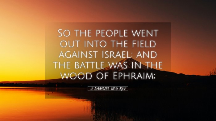 Picture 05 - 2 Samuel 18:6 KJV Desktop Wallpaper - So the people went out into the field against - Desktop Bible Verse Wallpaper