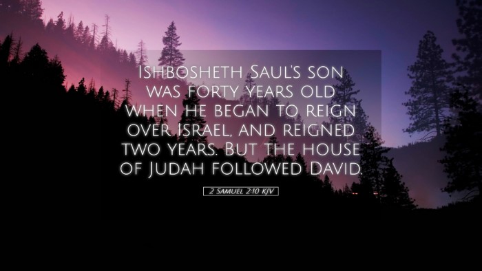 Picture 05 - 2 Samuel 2:10 KJV Desktop Wallpaper - Ishbosheth Saul's son was forty years old when he - Desktop Bible Verse Wallpaper