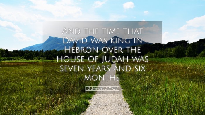 Picture 05 - 2 Samuel 2:11 KJV Desktop Wallpaper - And the time that David was king in Hebron over - Desktop Bible Verse Wallpaper